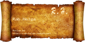 Rab Helga névjegykártya